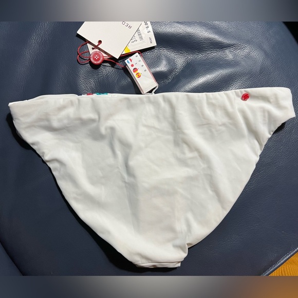 NWT RED CARTER Embroidered Bikini Bottom Size Medium Retail $86 Red White Blue - Picture 2 of 5